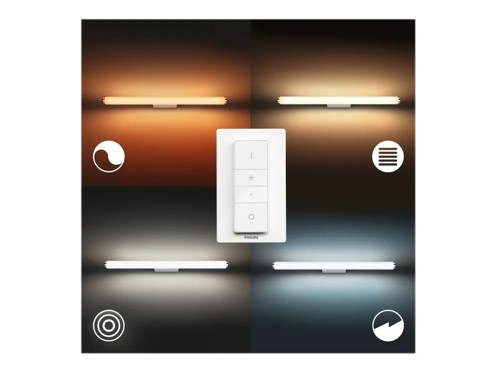 Philips Hue White ambiance Adore - Spejllampe - LED - 20 W - varmt til koldt hvidt lys - 2200-6500 K - hvid