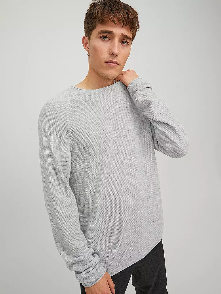 JACK & JONES Pullover  JJEHILL grau