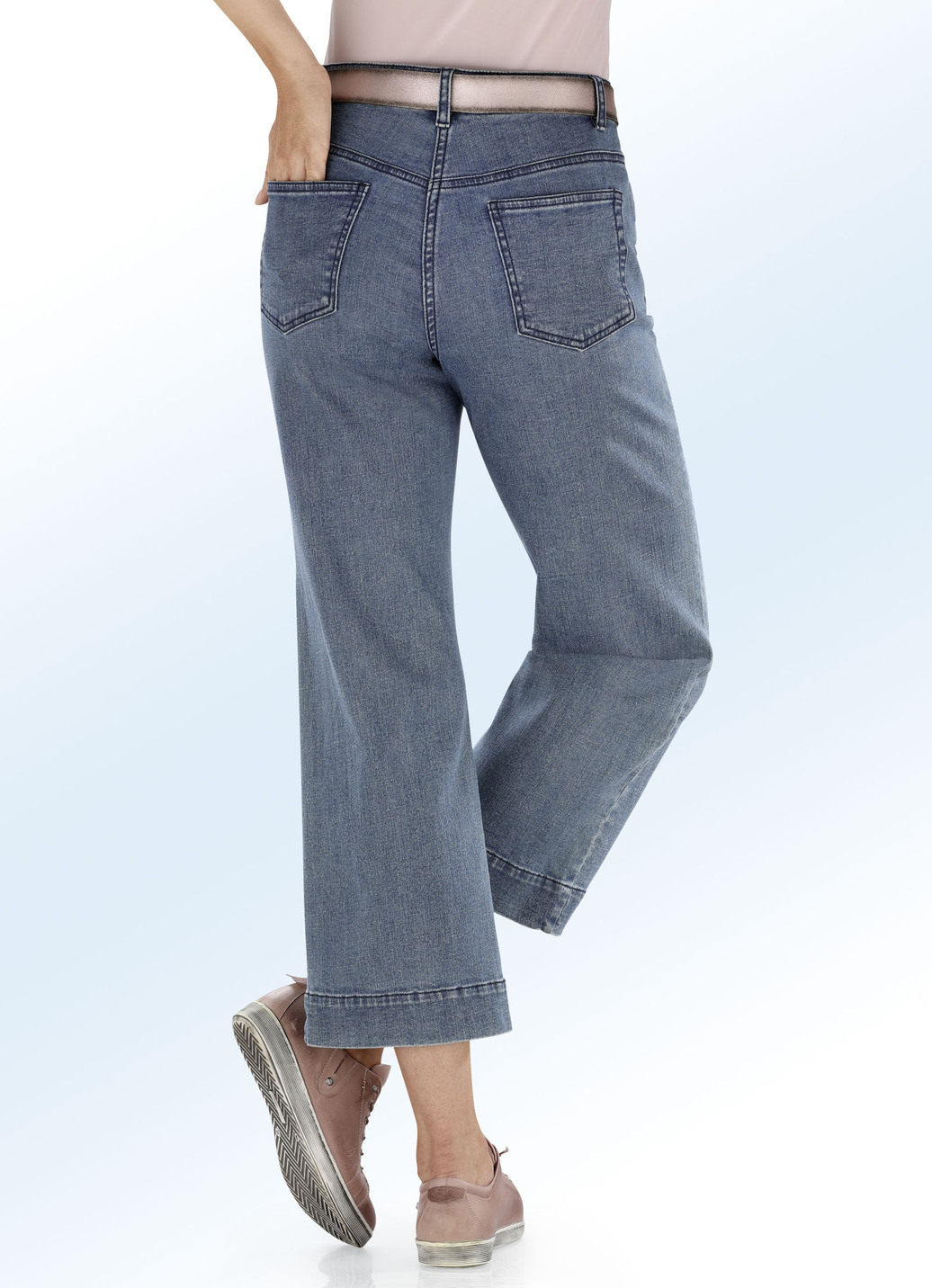 Jeans-Culotte in 5-Pocket-Form