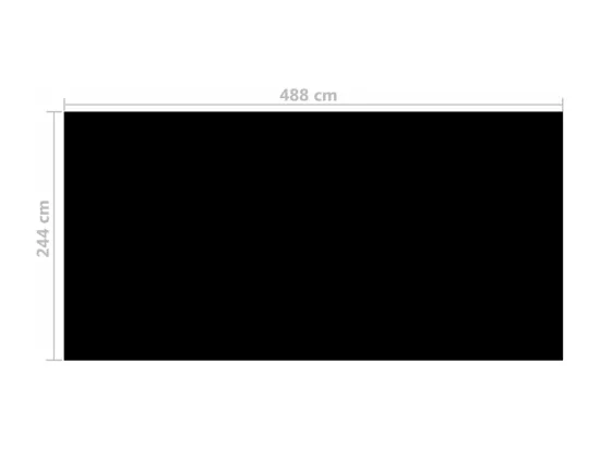 Couverture de piscine Noir 488 x 244 cm PE