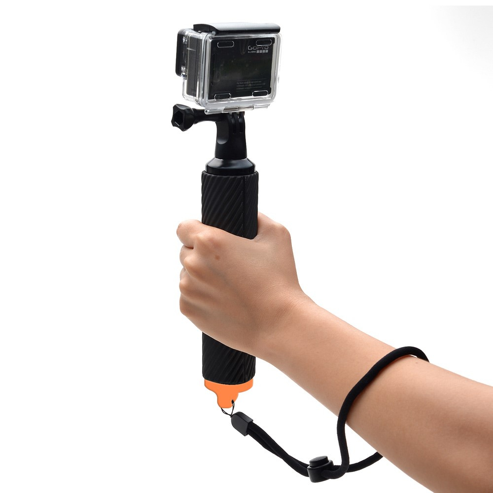Schwimmender Unterwasser Handgriff Halterung mit Handschlaufe für GoPro - Schwarz