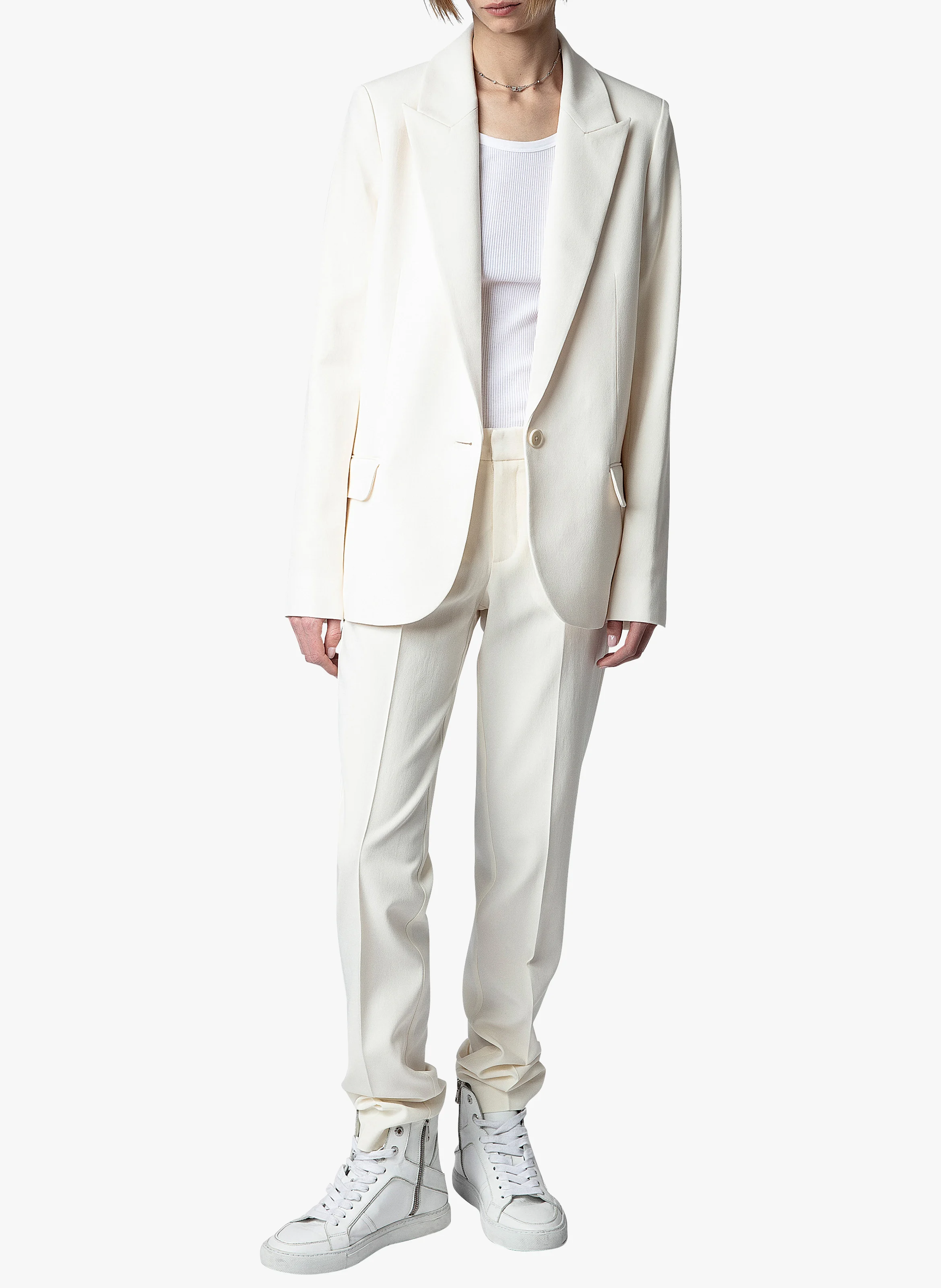 PRUNE - Pantalon de tailleur droit | Blanc