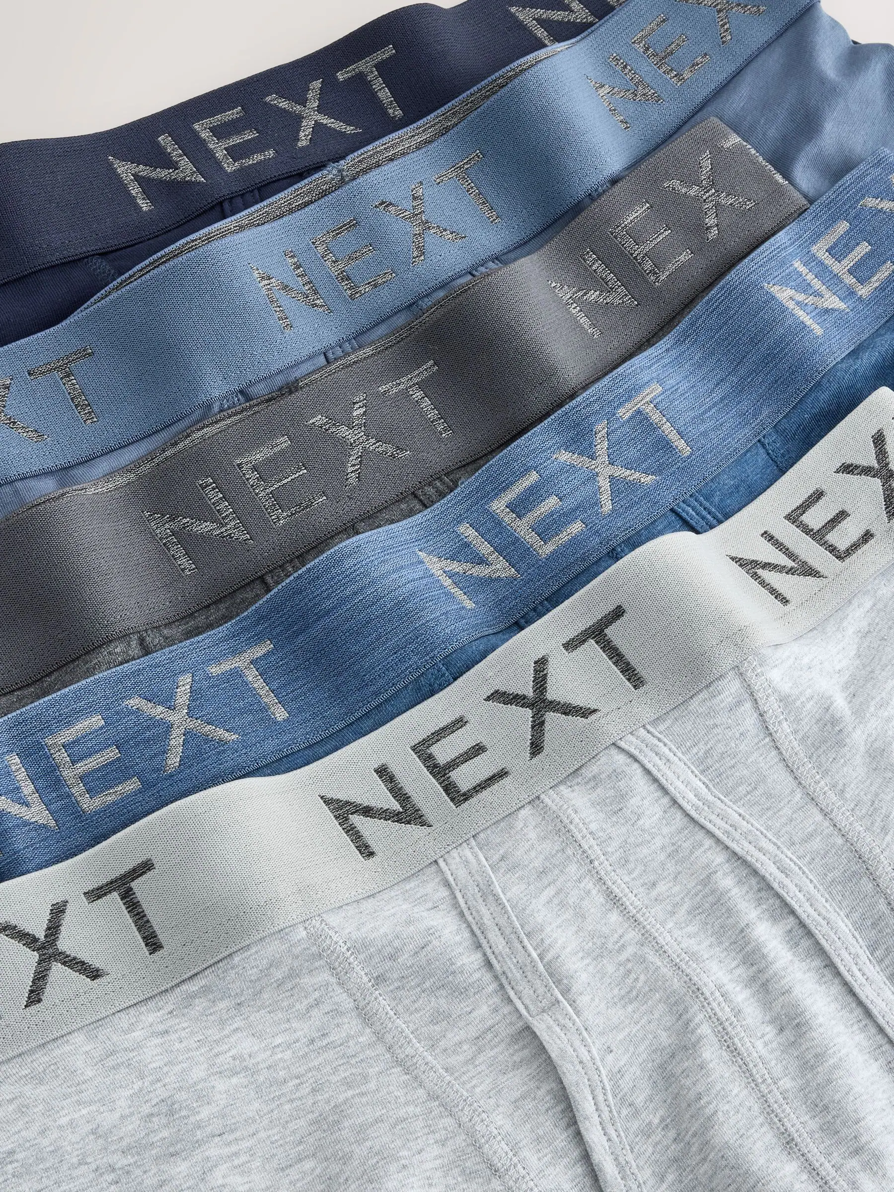 Blauw/grijs/zwart - Boxershorts van katoenrijk materiaal met A-voorkant