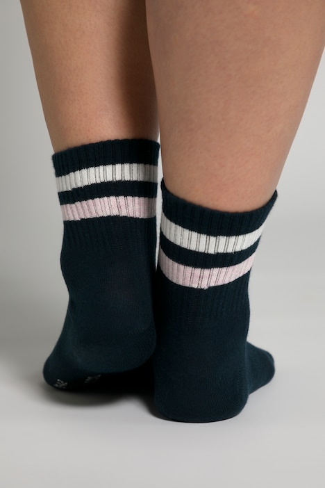 Kurzschaftsocken, 2er-Pack, Punkte/Ringel