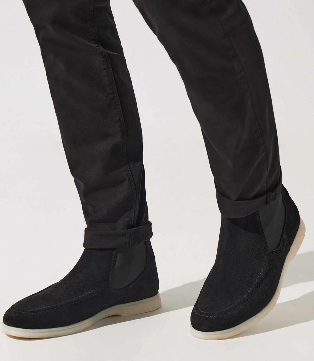 Bottine élastique suede noir OMAHA