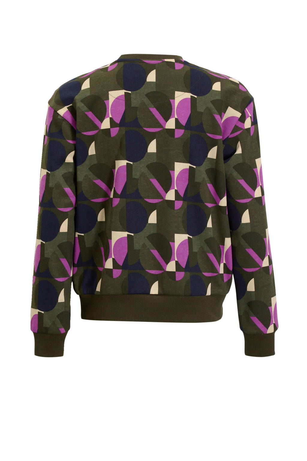 Orange Stars sweater Rua met alloverprint donkerblauw