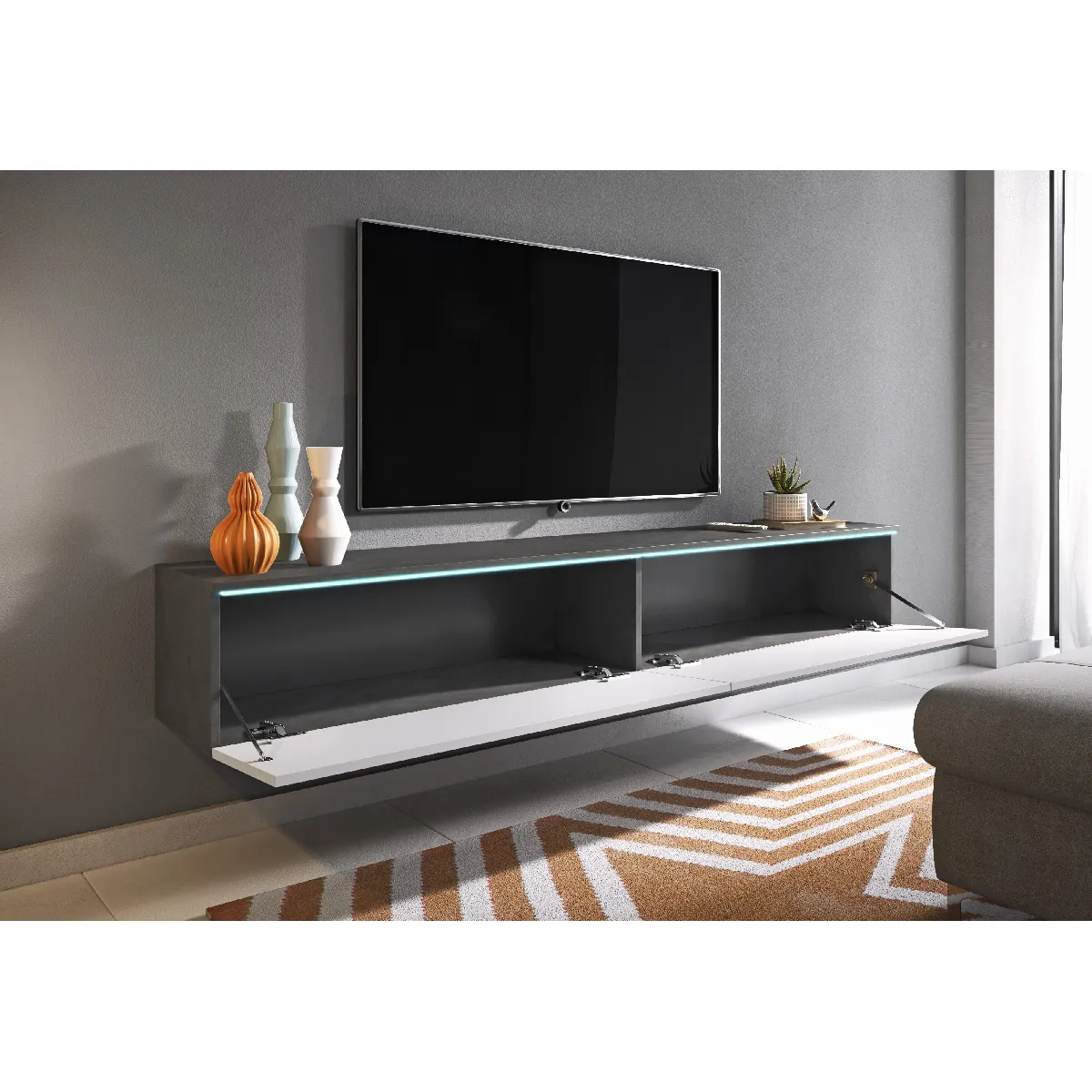 Other Brands Lowboard 180 cm - Matera / Blanc