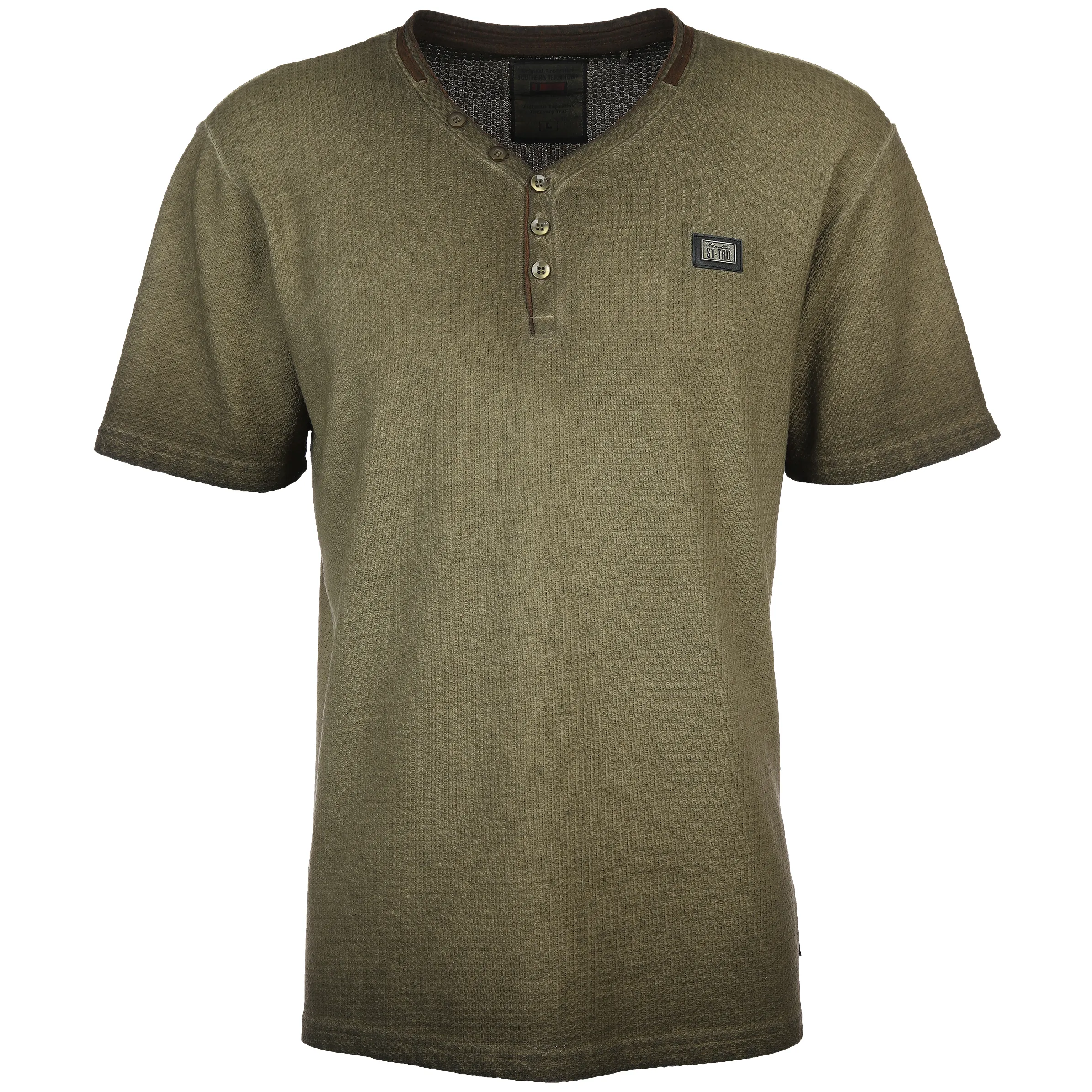 Herren Henleyshirt in Used Optik