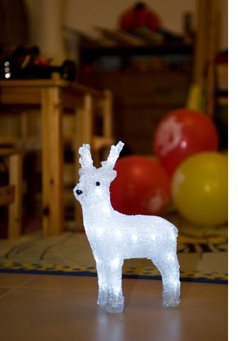 Konstsmide - Acryl Rendier - Kerstverlichting - Wit - 24 Diodes