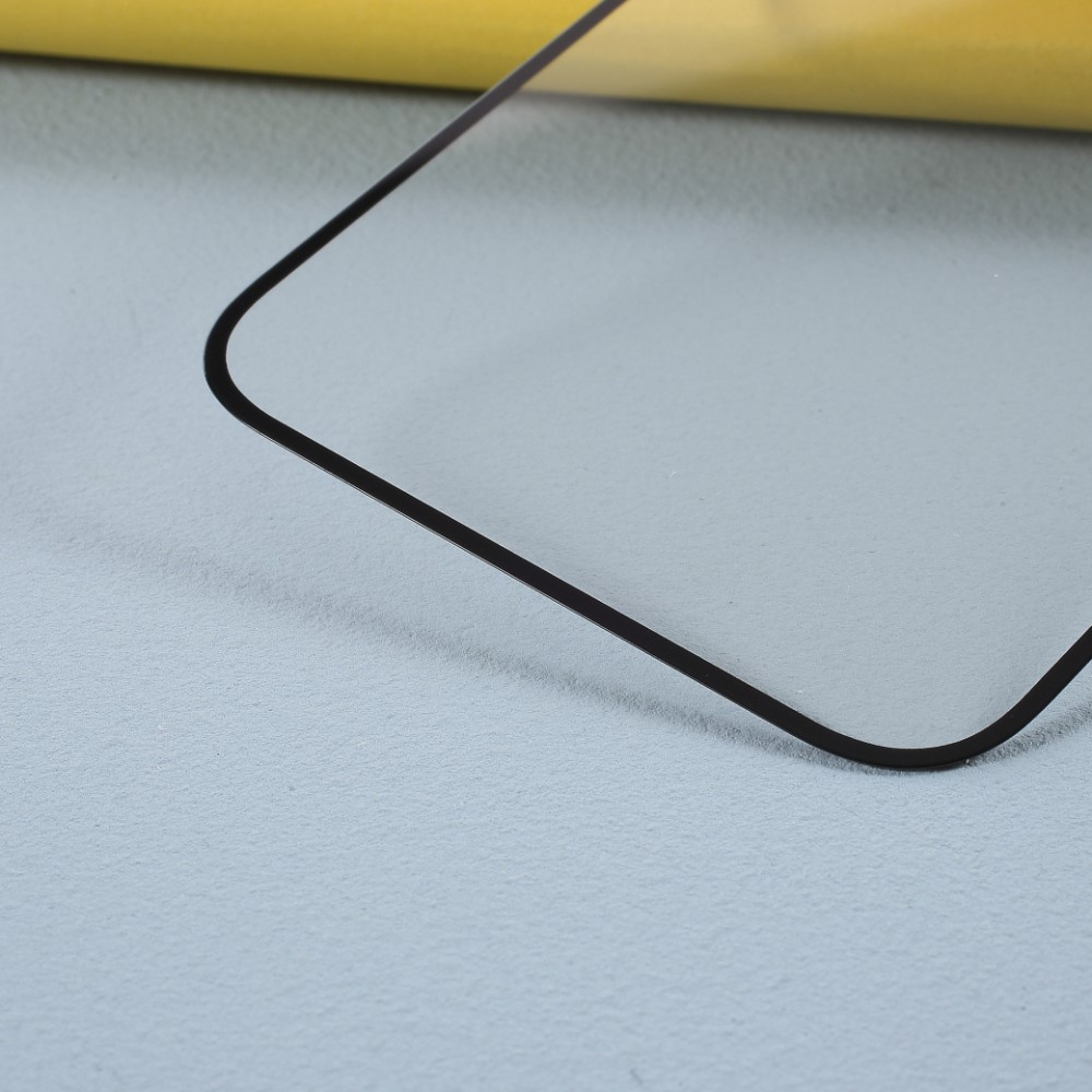 iPhone 12 / iPhone 12 Pro Full-Screen Vollbild Glas Display Schutz mit Rahmen - Schwarz