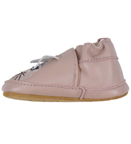 Mikk-Line Leder-Krabbelschuhe - Adobe Rose
