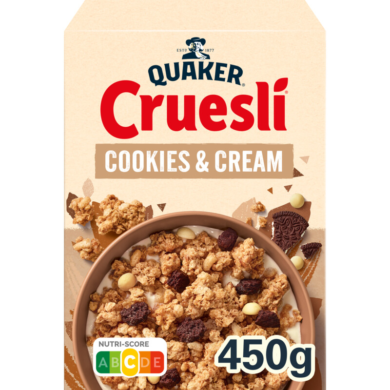 Quaker Cruesli cookies & cream