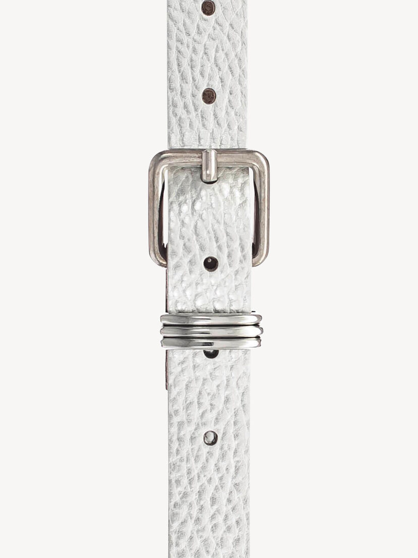 Leren Riem - zilver