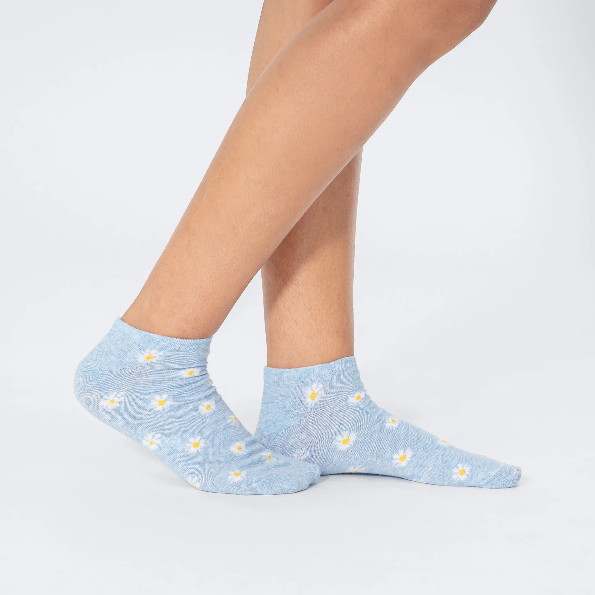 Damen-Sneaker-Socken mit Blumenmuster, 4er-Pack
