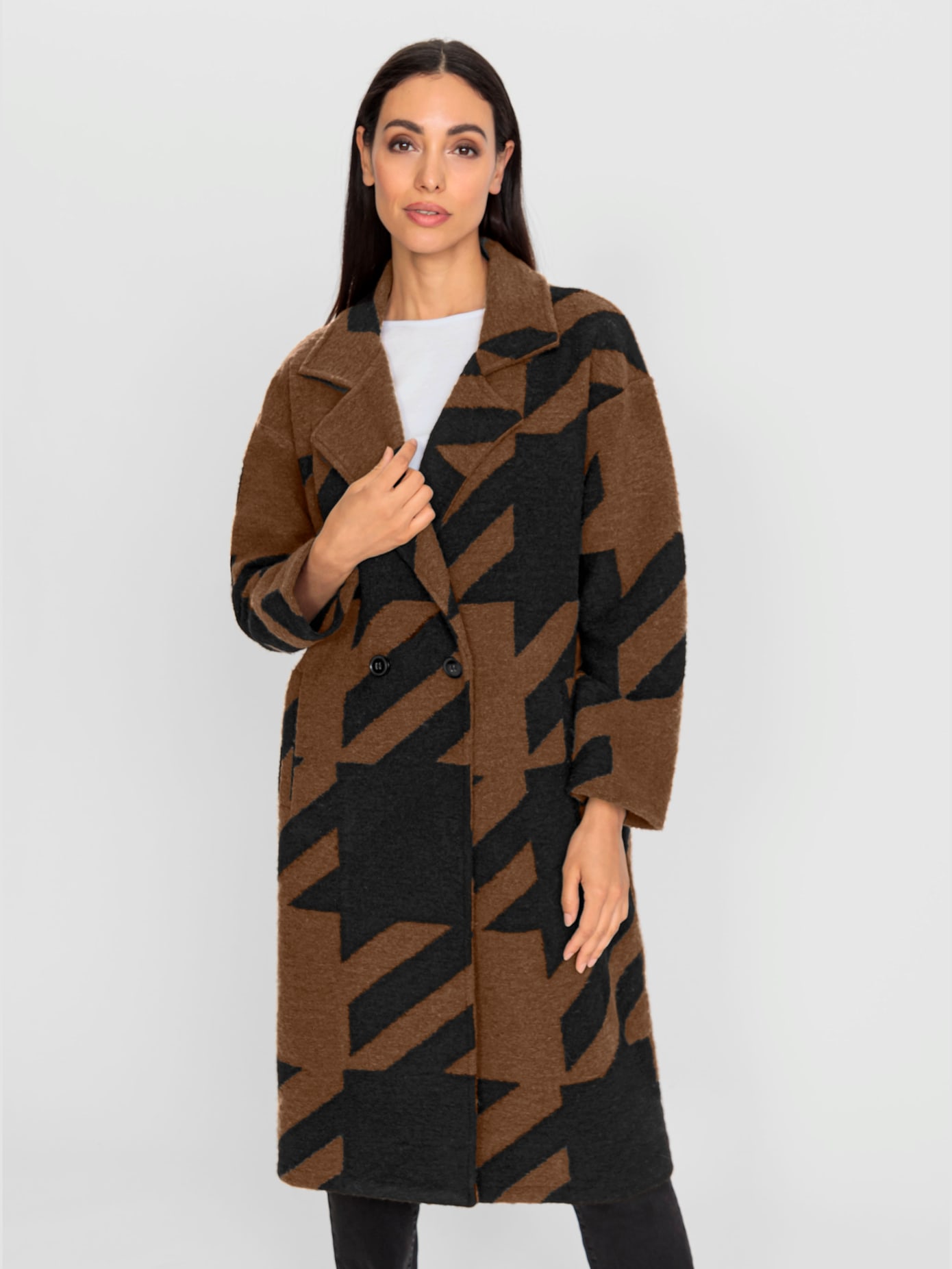 Manteau en tricot coupe ample