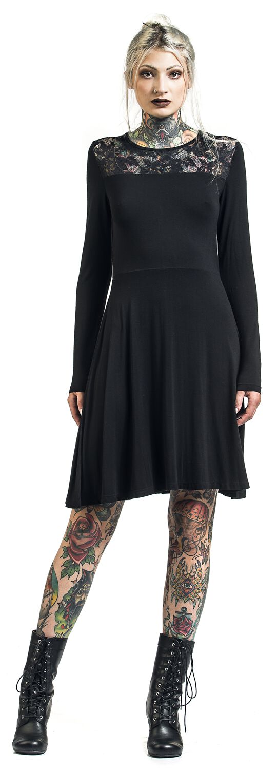 Rockanje - Robe Longue D'Hiver Dentelle | Rotterdamned Robe mi-longue
