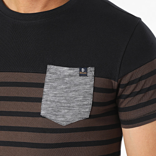 Tee Shirt Poche Dixon Noir Marron
