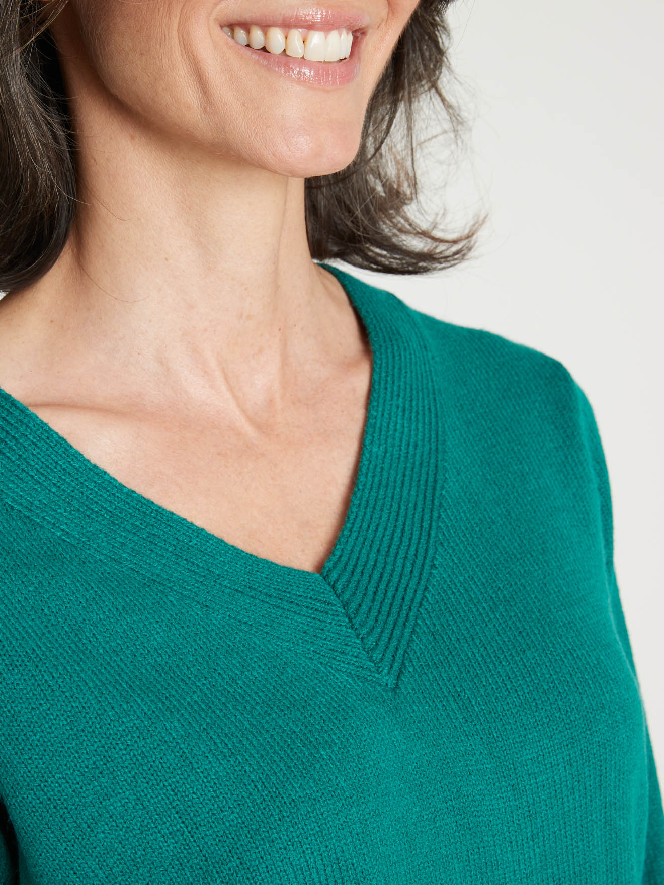 Pull encolure V manches longues
