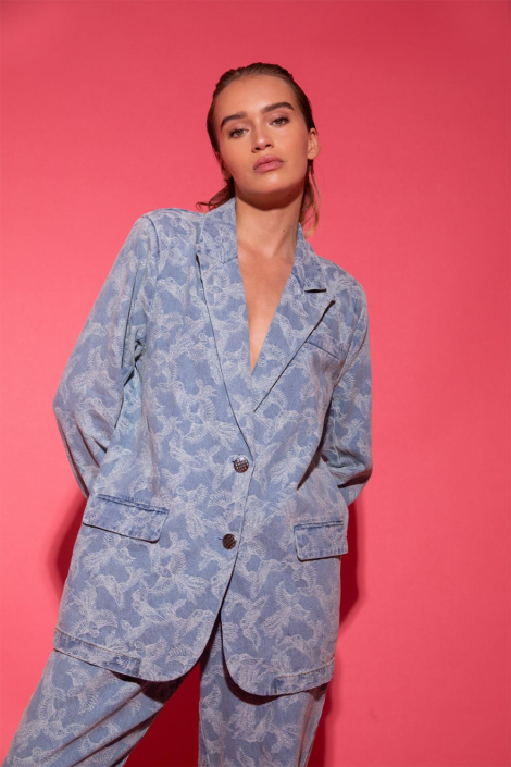 Studio Amaya blauwe dames blazer