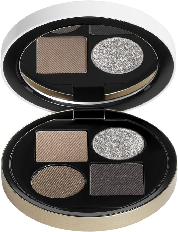 HERMÈS Ombres d'Hermès, powder quartet for the eyes, Ombres Fumées