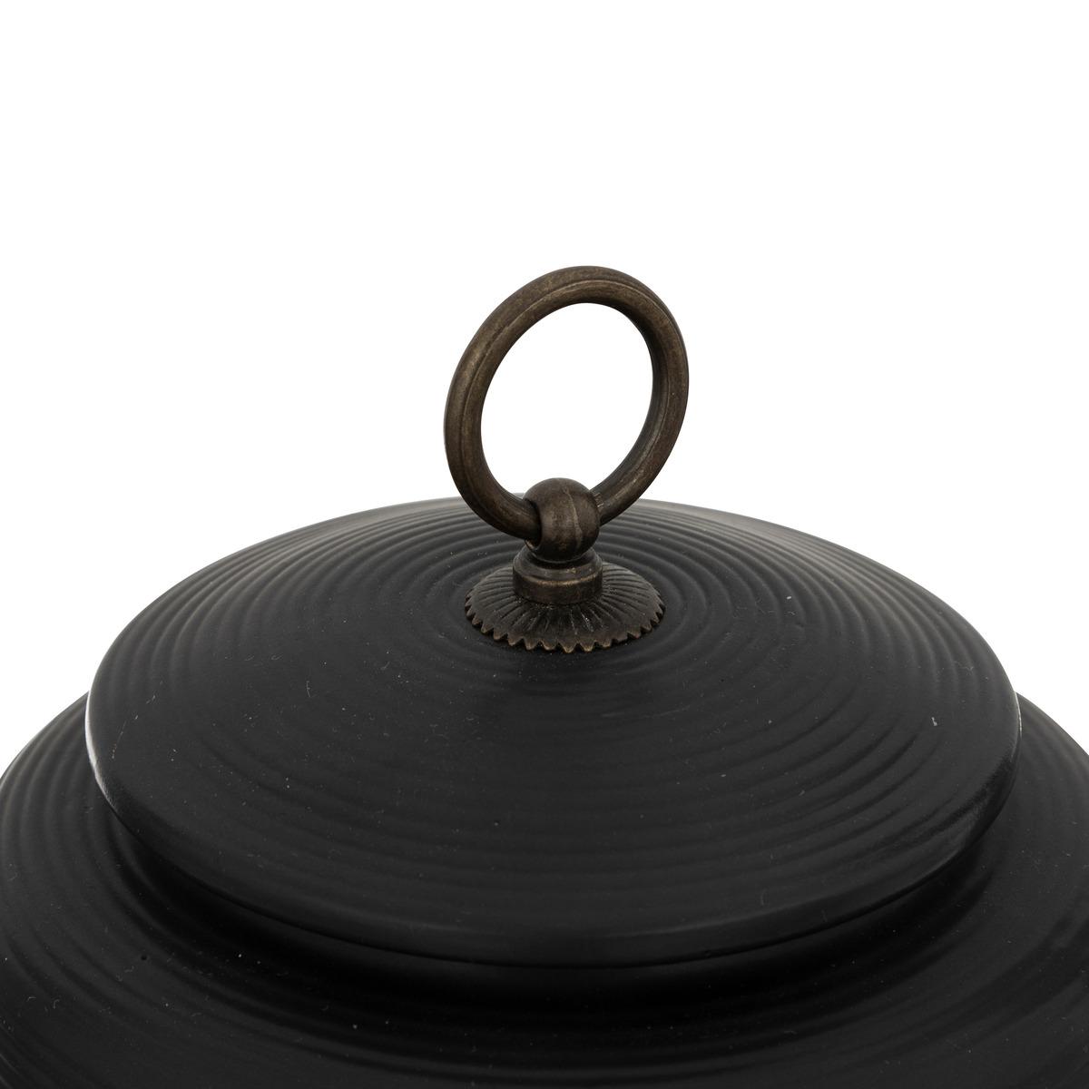 BOITE CERAMIQUE JIL NOIR D.14CM