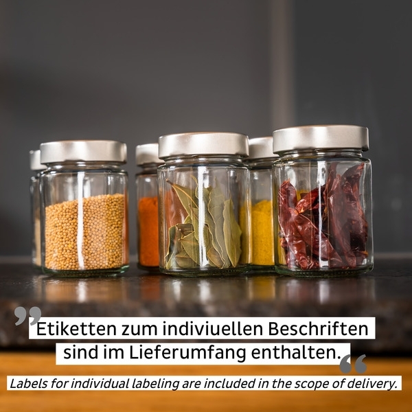 Feinkost-Magnetgläser BLACK &amp,  CLASSY - 192 ml