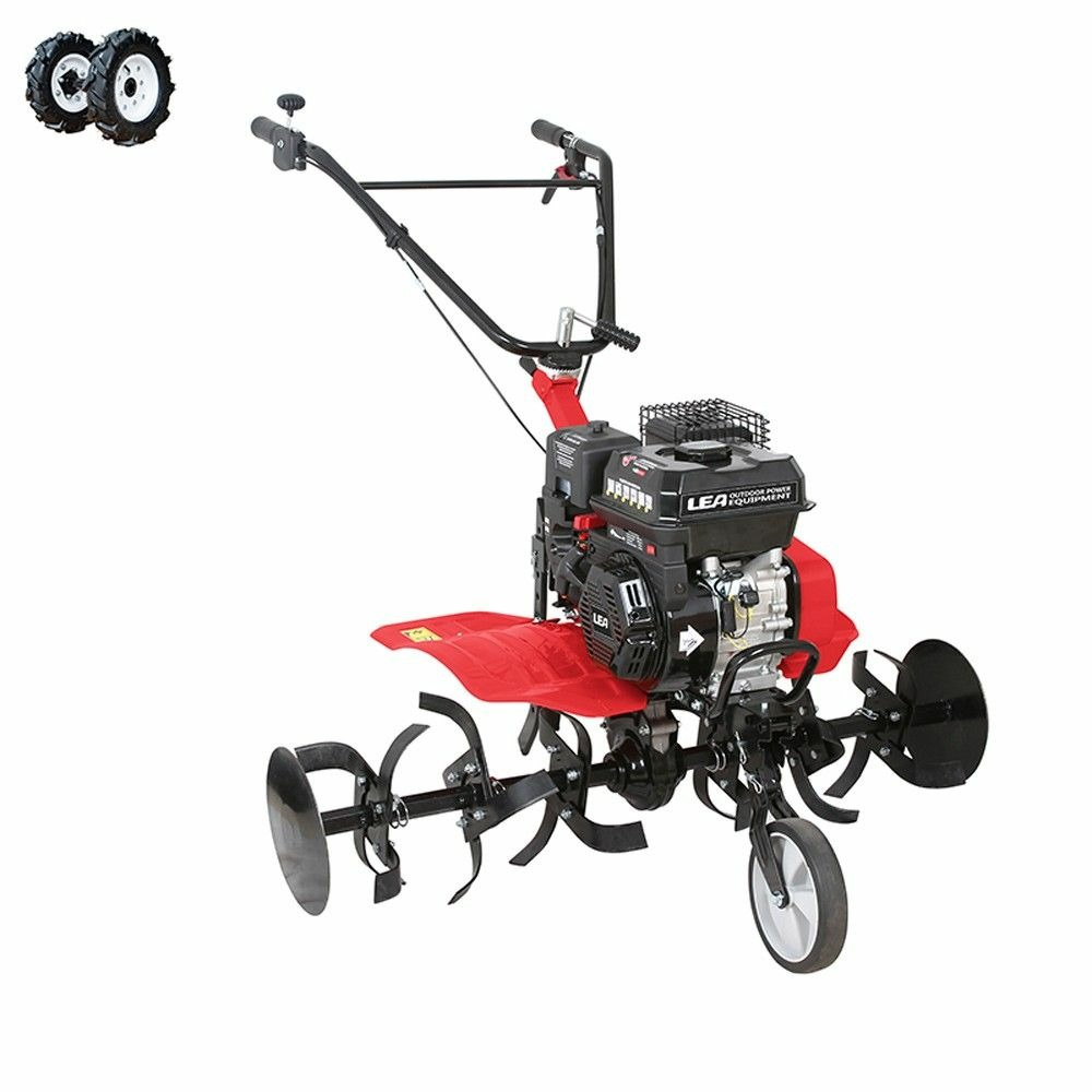 Motobineuse thermique 5,6cv 212cc roues 2 av 1 ar travail 105cm lea le4212-105dw