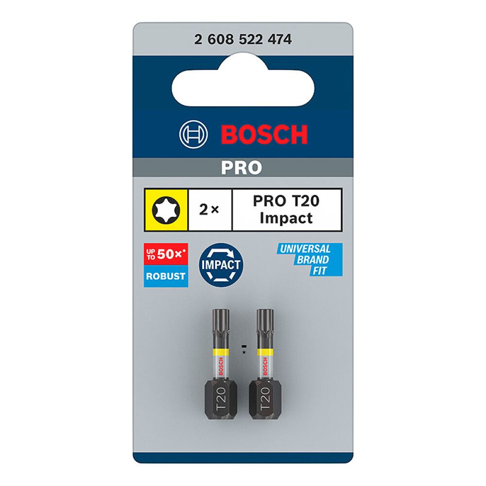 BITS BOSCH IMPACT T20 25MM 2STK
