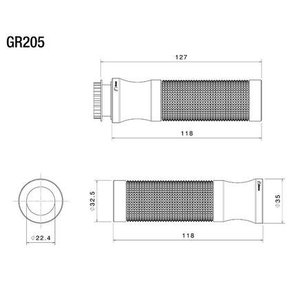 Poignées de guidon Rizoma Sport Line Universel - Gris