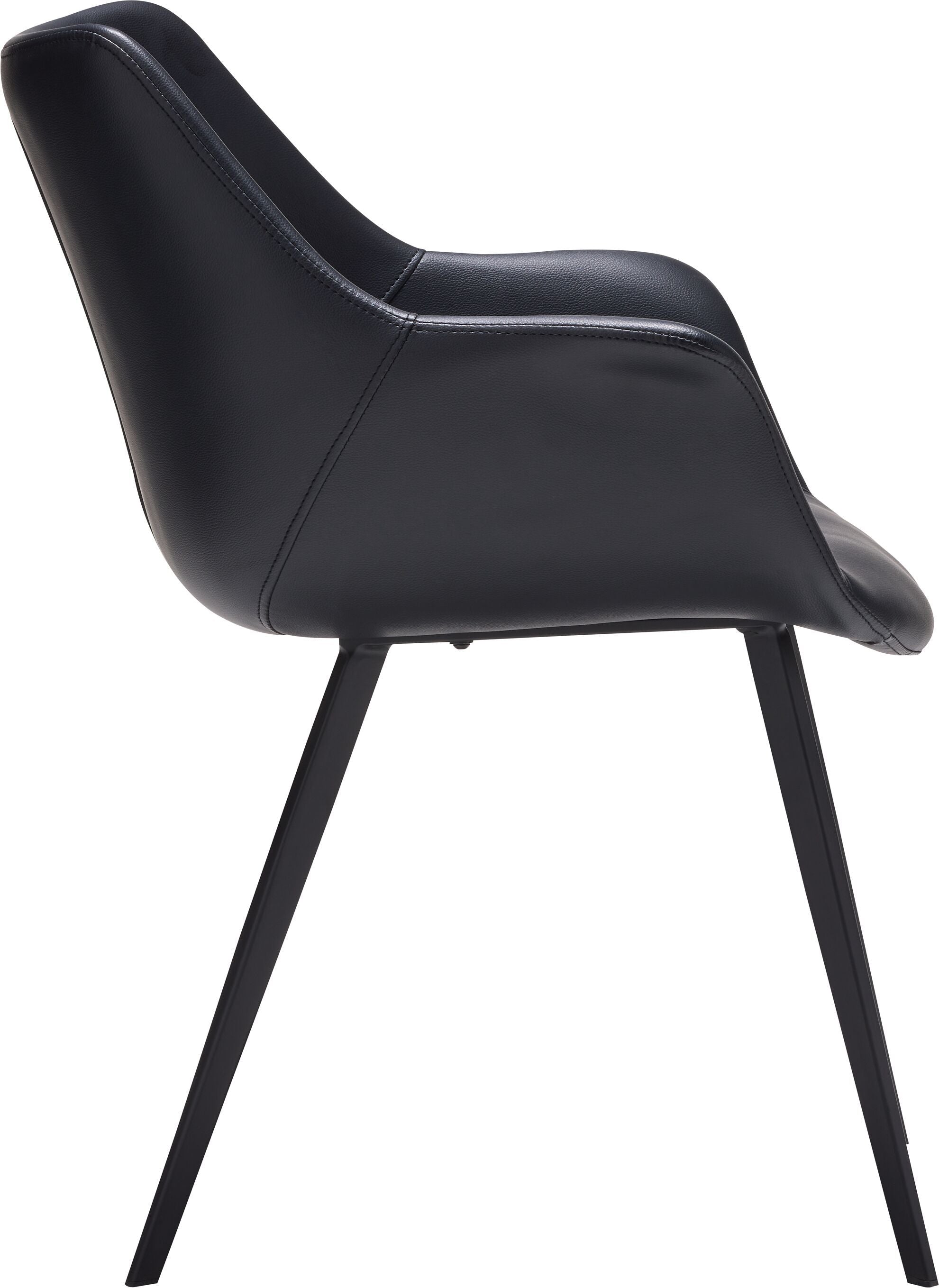 MELVIN Stuhl - Schwarz / B: 62.0 cm x T: 68.0 cm x H: 82.0 cm