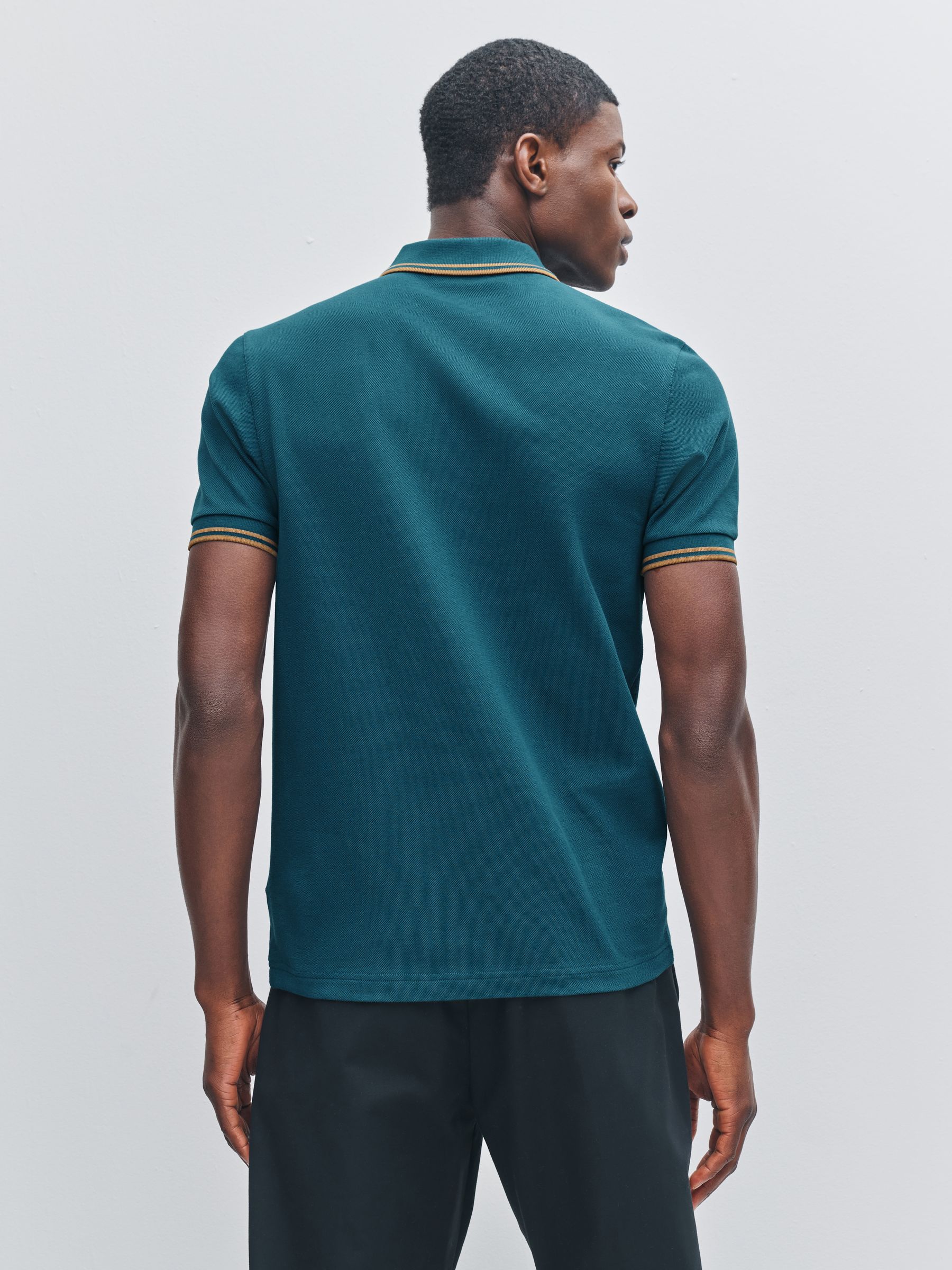 Blauw - Fred Perry Twin Tipped Brown Polo Shirt