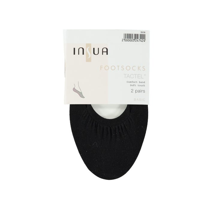 inSua-2-pack polyamide tactel kousenvoetjes