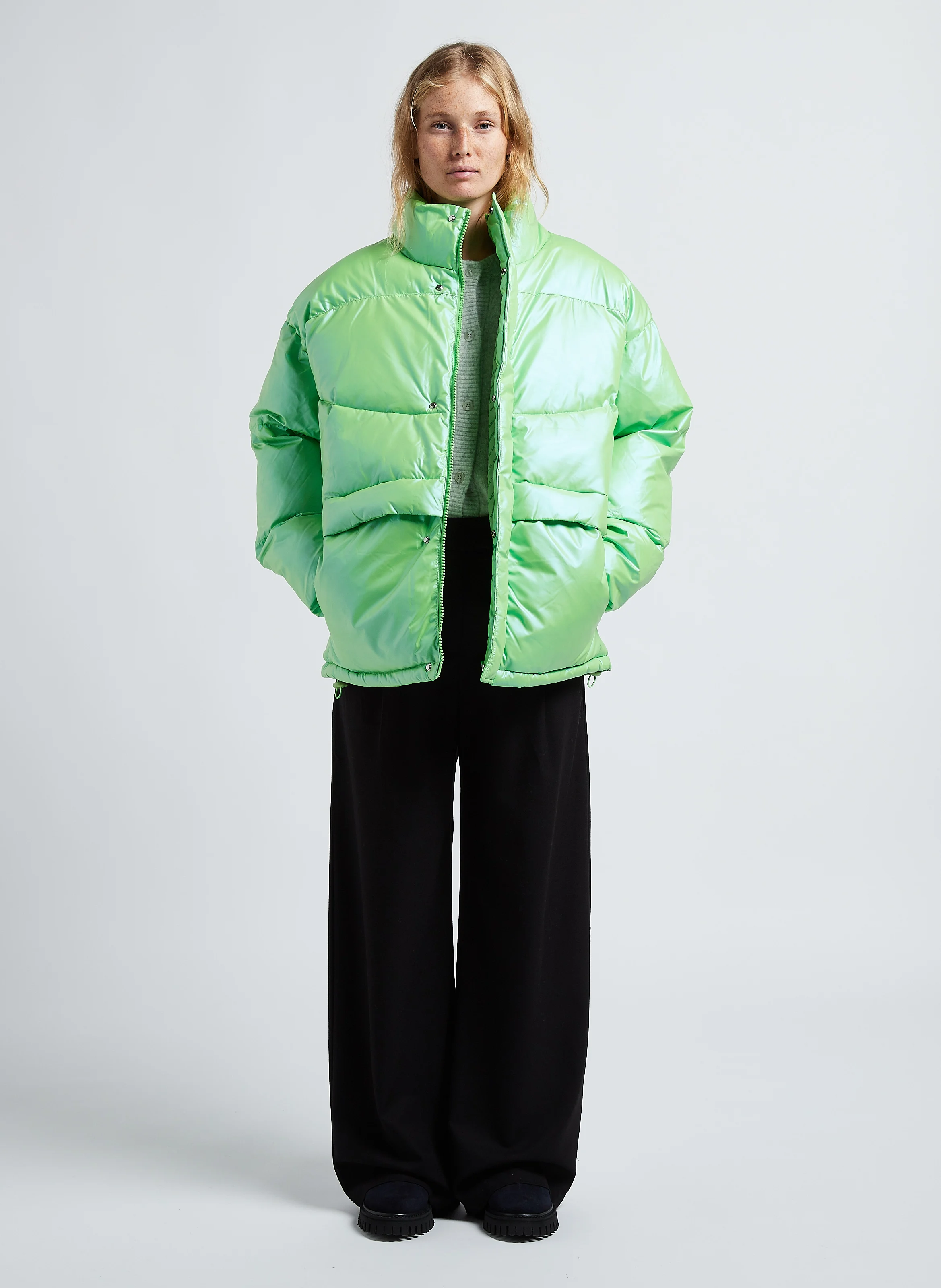 DAMSVILLE - Gilet col rond boutonné | Gris