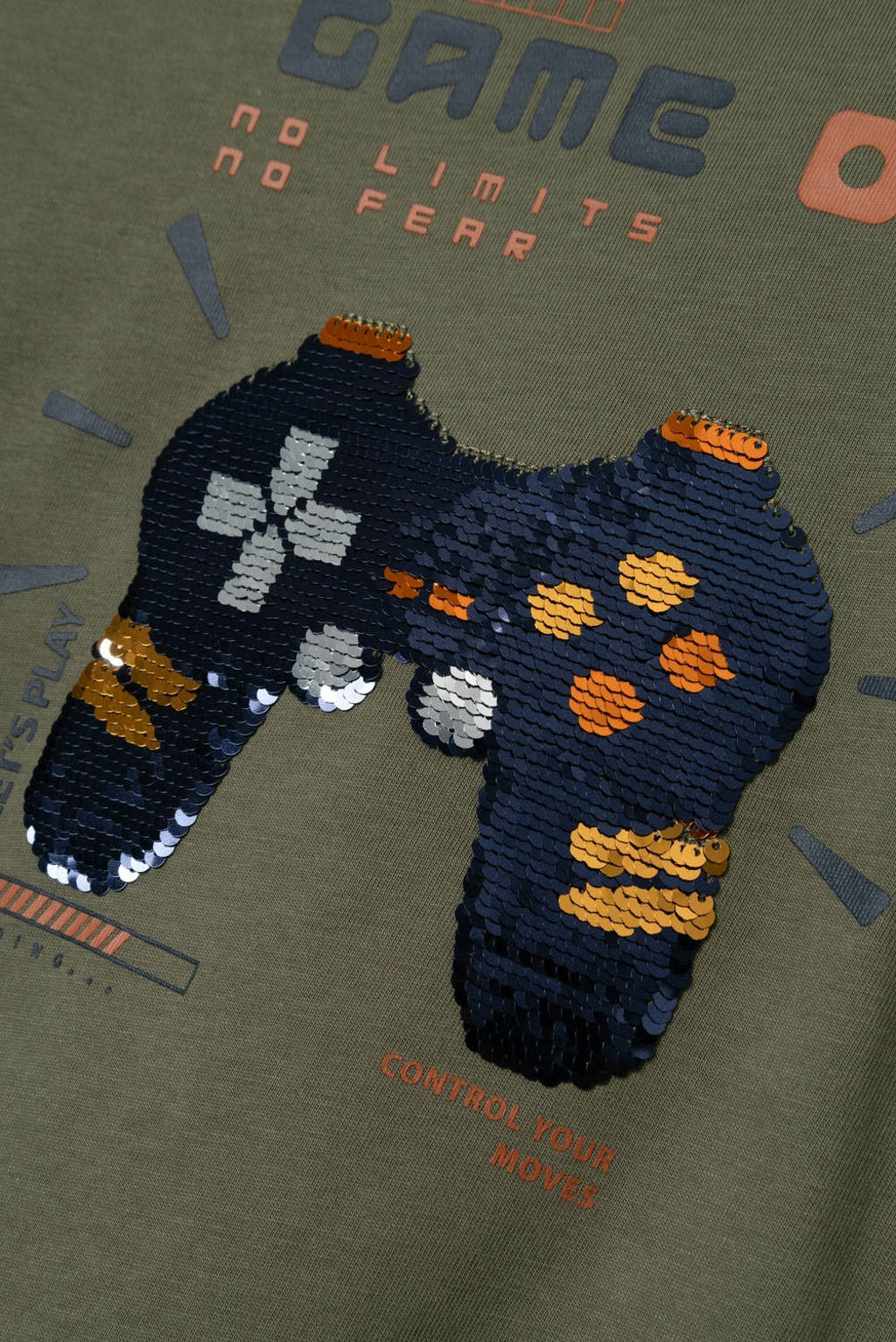 NAME IT longsleeve NKMOPASTAR met printopdruk groenbruin