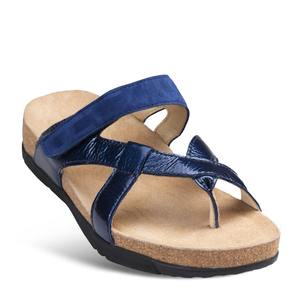 DAMEN - Zehenpantolette BEJA blau Lack