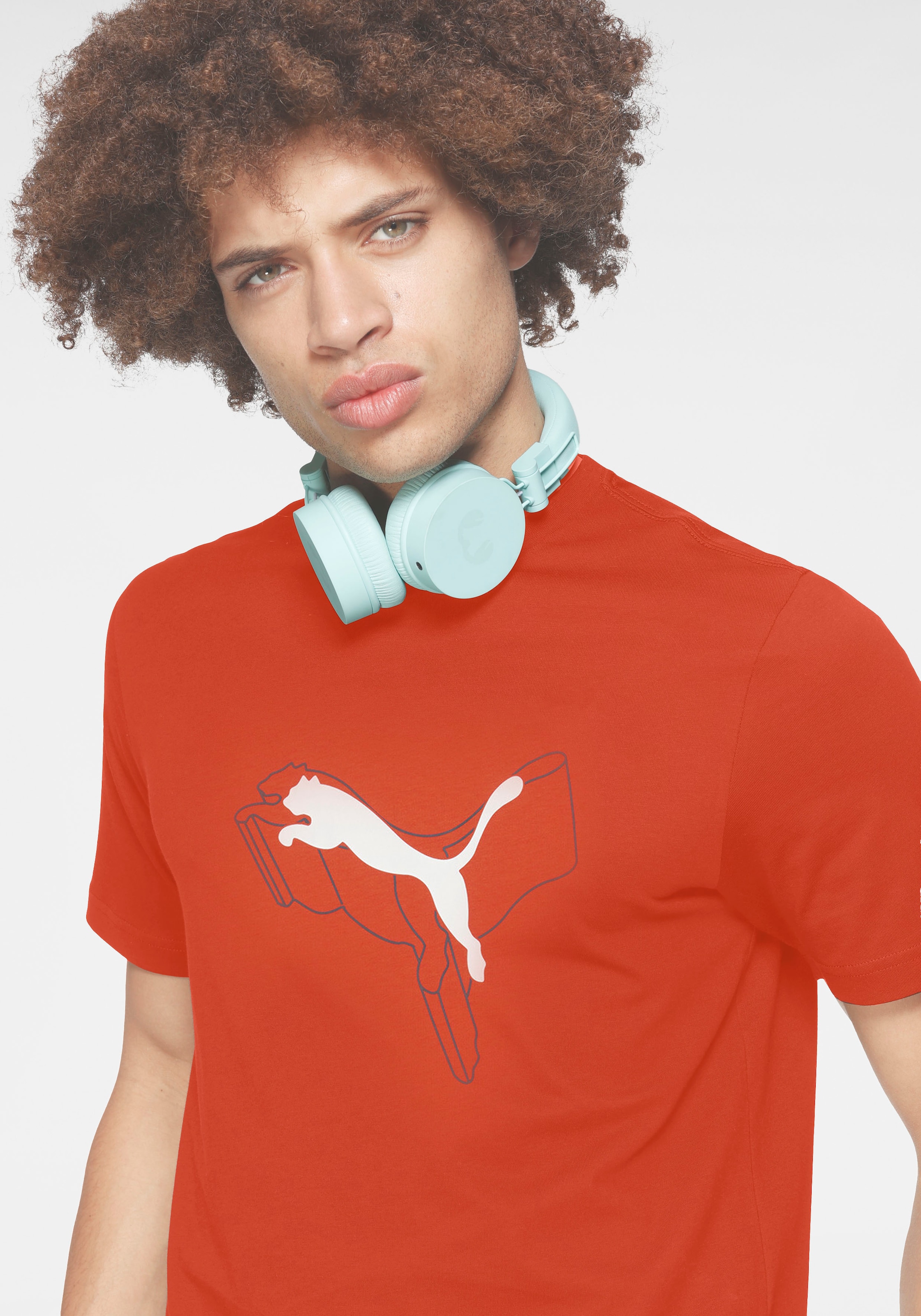 PUMA T-Shirt »ESS+ LOGO LAB  CAT TEE«