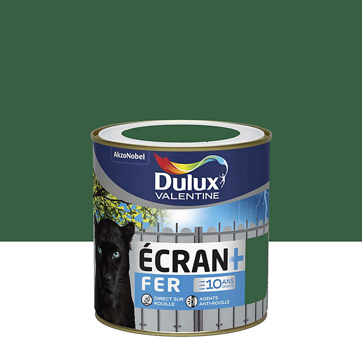 Peinture extérieure Ecran+ Fer protection antirouille Dulux Valentine brillant vert véranda 0,5L