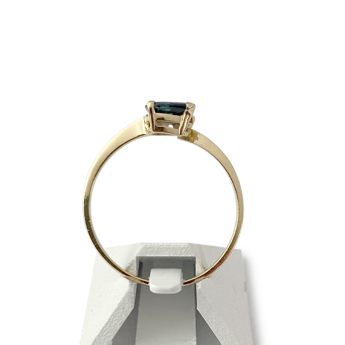 Bague d'occasion or 750 jaune saphir diamant