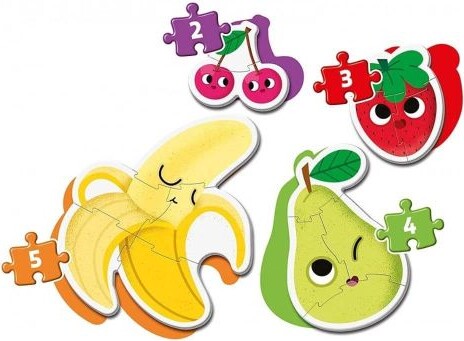 Clementoni Puslespil - Frugter - Mit Første Puslespil - Color - 4 Stk