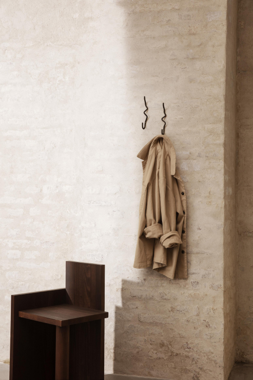 Ferm Living Curvature haak enkel messing