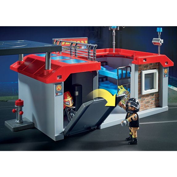 Caserne Pompiers transportable Playmobil City Action 71193