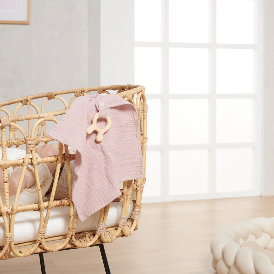Nordic Coast Company Kuscheltuch Musselin Hase Rosa