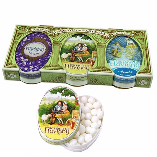 Coffret 3 boîtes anis de flavigny violet