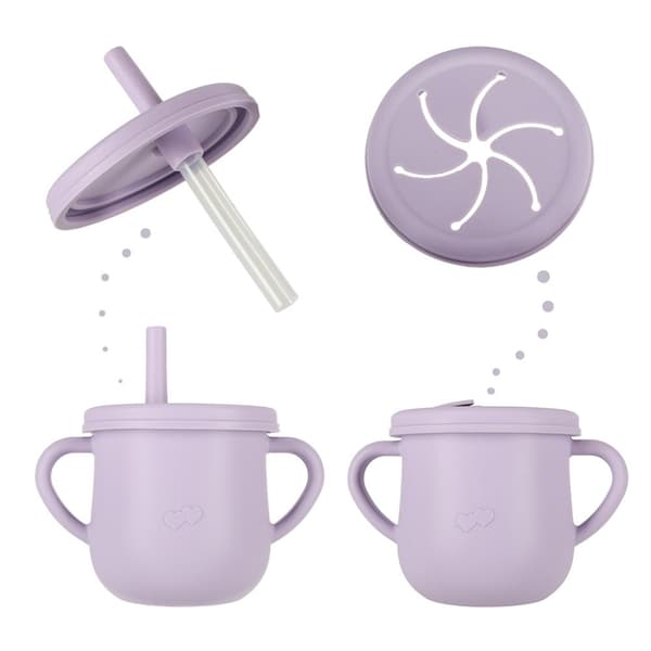 Barnservis med Krabbdesign – Lila