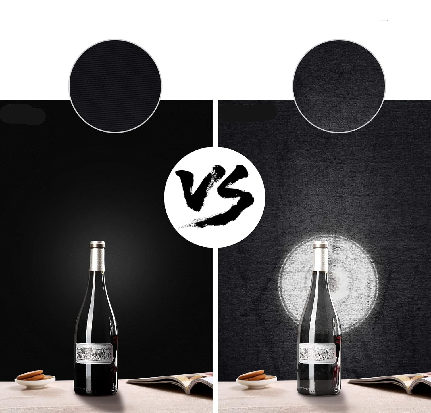 (3x2m) Faltbare Schwarze Foto Video Studio Hintergrund Leinwand Kulisse mit Halteklammern - Schwarz