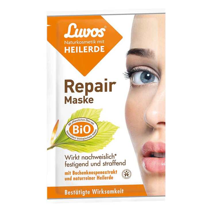 Luvos Naturkosmetik Heilerde Repair Maske, 2X7.5 ml