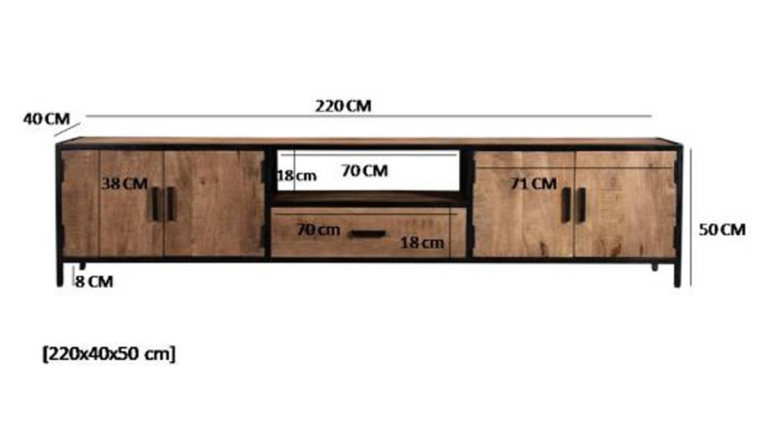 Tv-kast Sturdy B220 x D40 x H50 cm