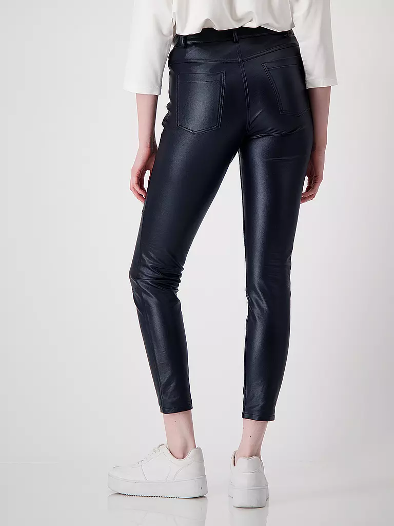 MONARI Hose in Lederoptik 7/8 dunkelblau