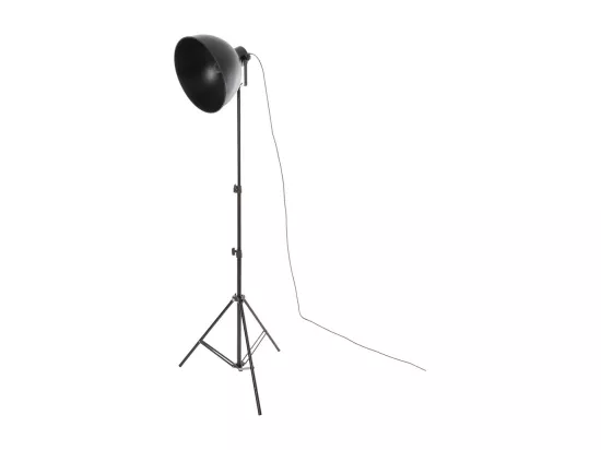 Lampadaire trépied en métal Noir H 175 cm