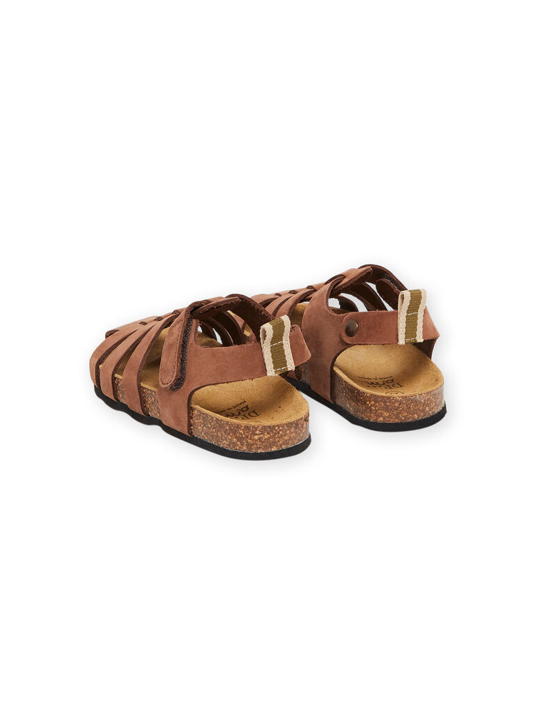 Sandales marron en cuir